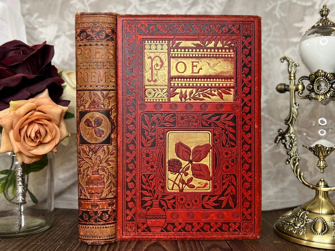 1885 Poems of Edgar Allan Poe, the Raven Poetical Works,