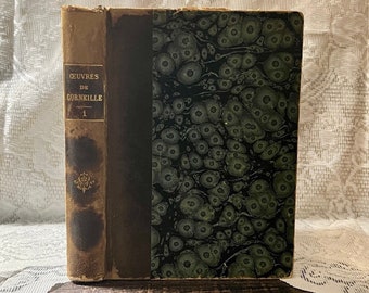 Works of Corneille, Volume 1, C. Late 1800s, Oeuvres De Corneille, French Language, Rare Antique Book, Rare Find
