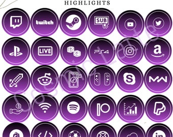 250 Gaming / Tech Instagram Highlights Covers for Twitch Streamers Tech Influencers Highlight Video Game Icons Technology Logo Social Media