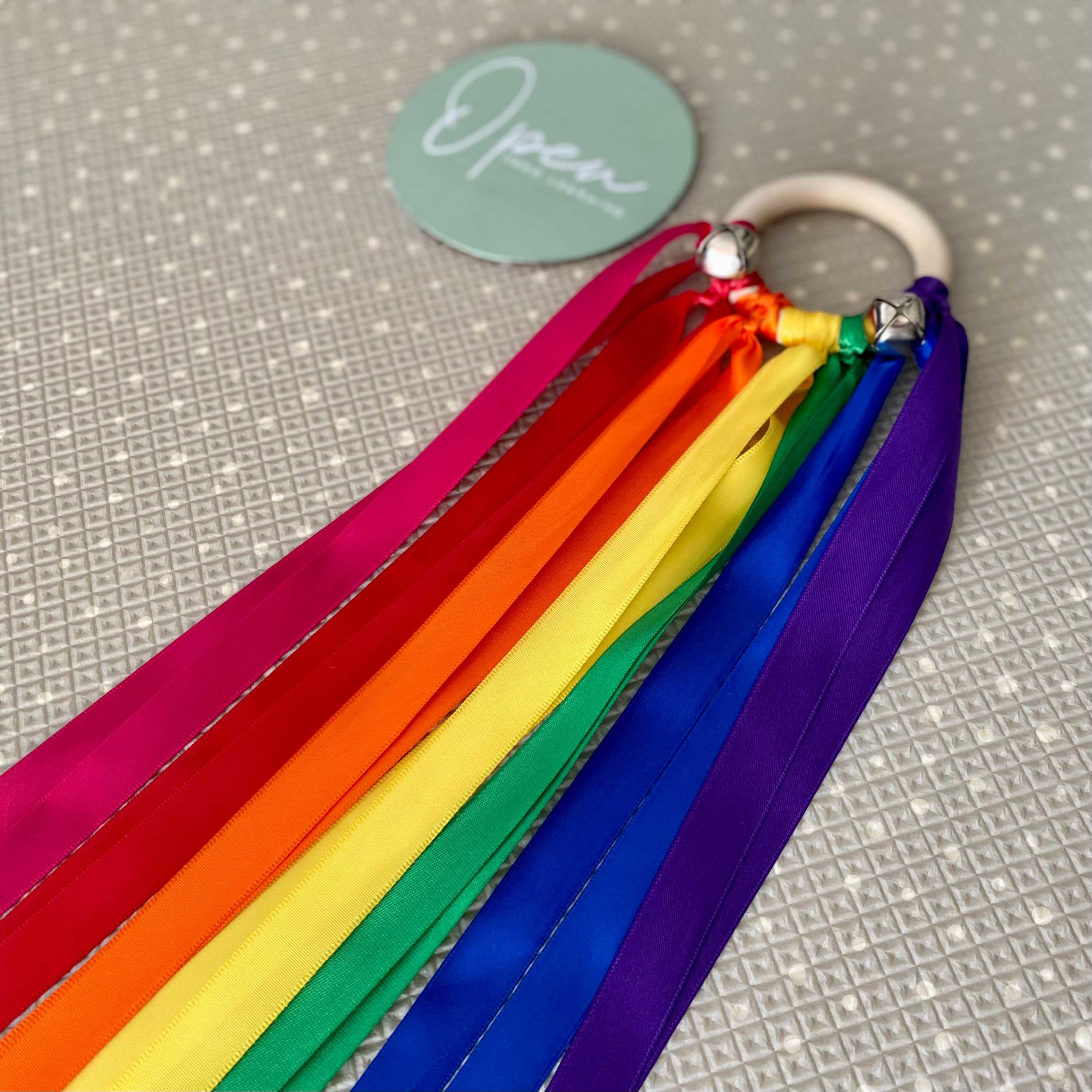 Montessori Inspired Sensory Ribbon Ring/rainbow Dancing Ribbon Etsy