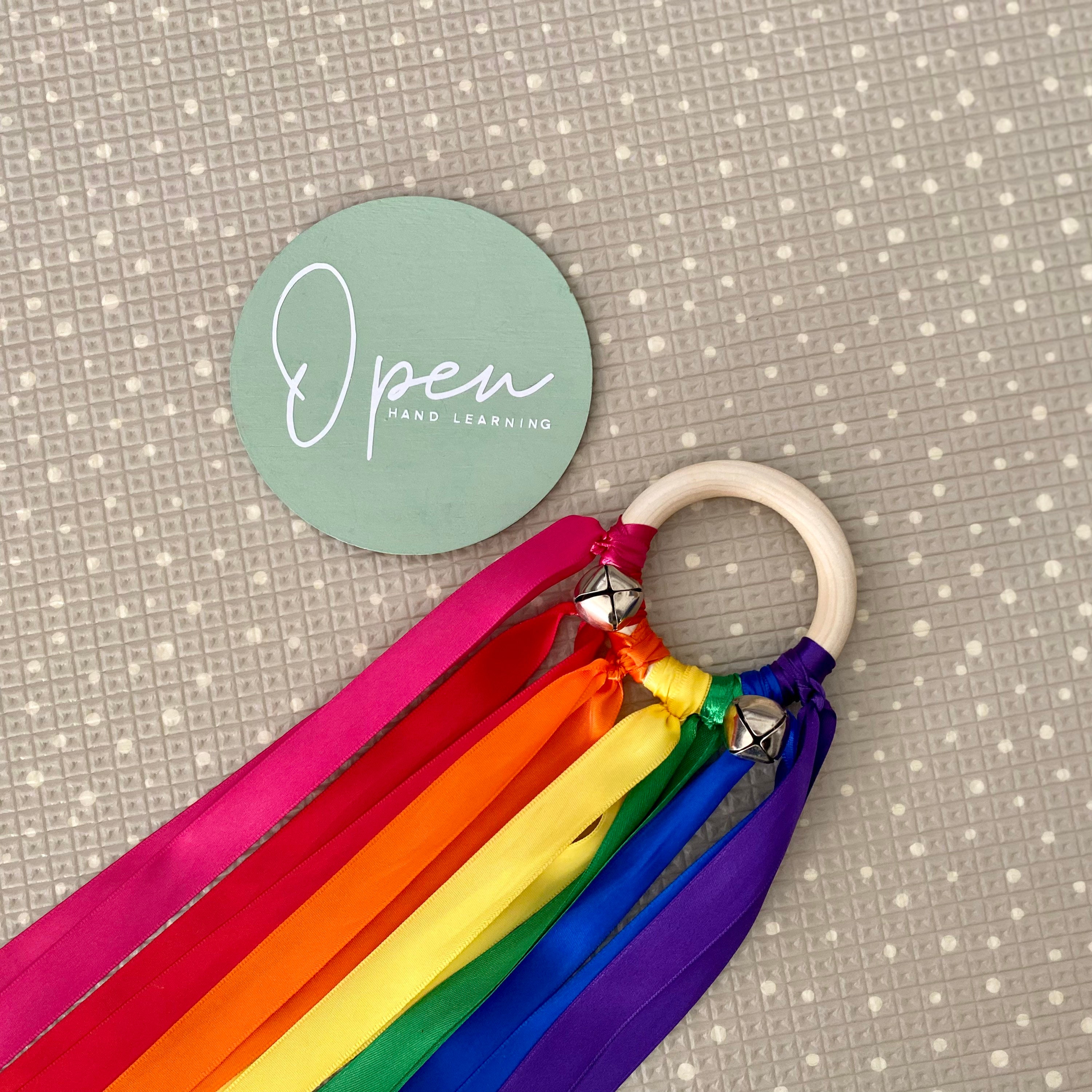 Montessori Inspired Sensory Ribbon Ring/rainbow Dancing Ribbon Etsy