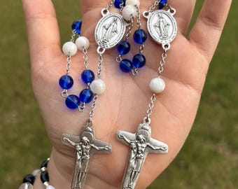The Chaplet of The Immaculate Conception | Mother Mary | Chaplet of the Twelve Stars | Czech Glass & Moonstone | Chaplet Beads