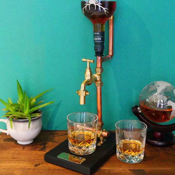 Solid Brass and Copper Pipe Drink Dispenser - personalisable