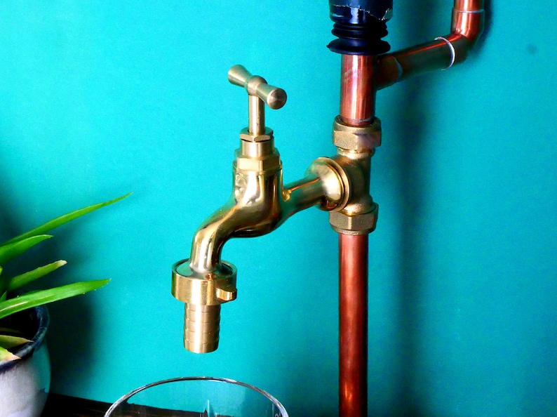 Solid Brass and Copper Pipe Drink Dispenser Personalisable Etsy