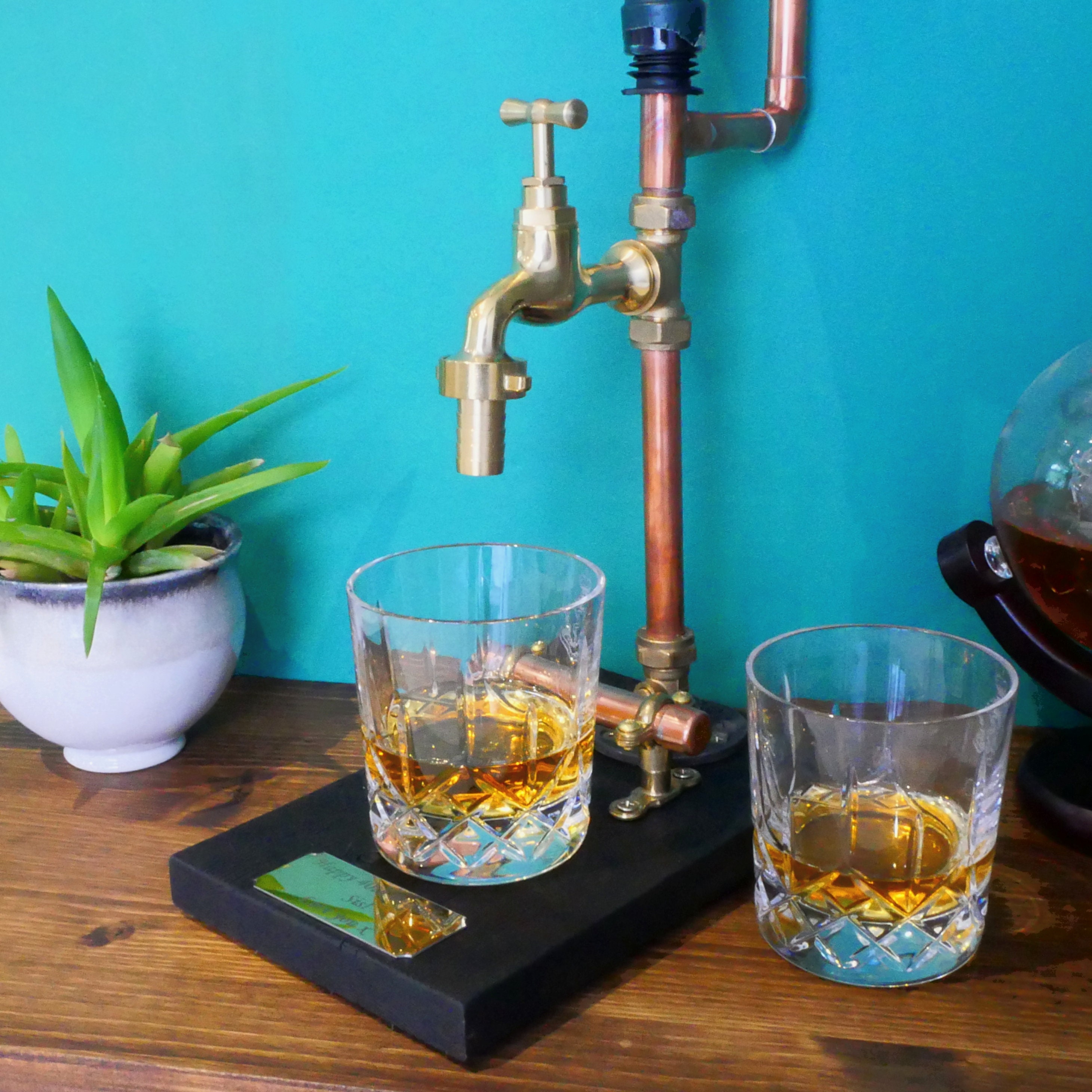 Solid Brass and Copper Pipe Drink Dispenser Personalisable Etsy