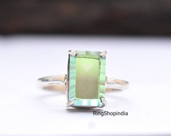 Handmade Angel Aura Quartz Ring: 925 Sterling Silver Statement Jewelry