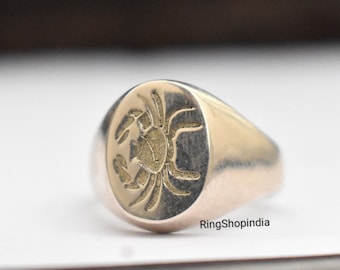 Zodiac Symbol Ring, Zodiac Sign Ring, 925 Solid Silver Ring, Astrology Ring, Personalized Ring, Signet Ring, Gift Ring