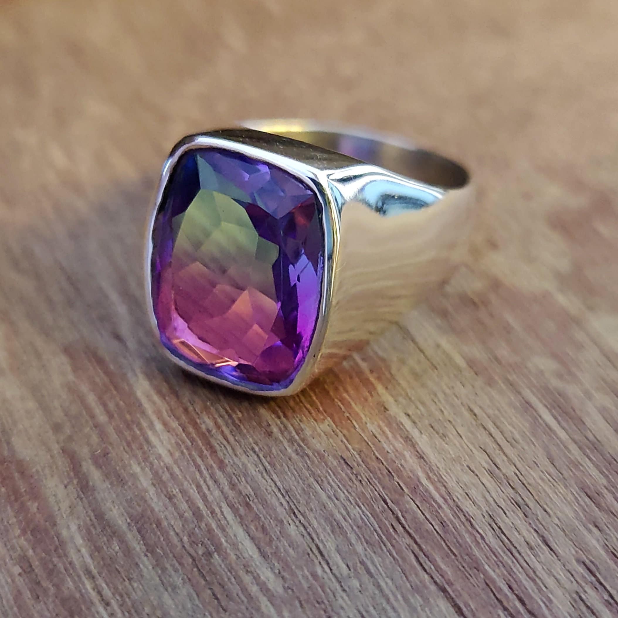 Tourmaline Signet Ring, 925 Solid Sterling Silver Ring, Men Womens Tourmaline Ring, Signet Ring, Bohemian Ring, Christmas Gift Ring