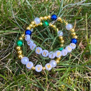 Custom College Bracelet | Graduation Gift |