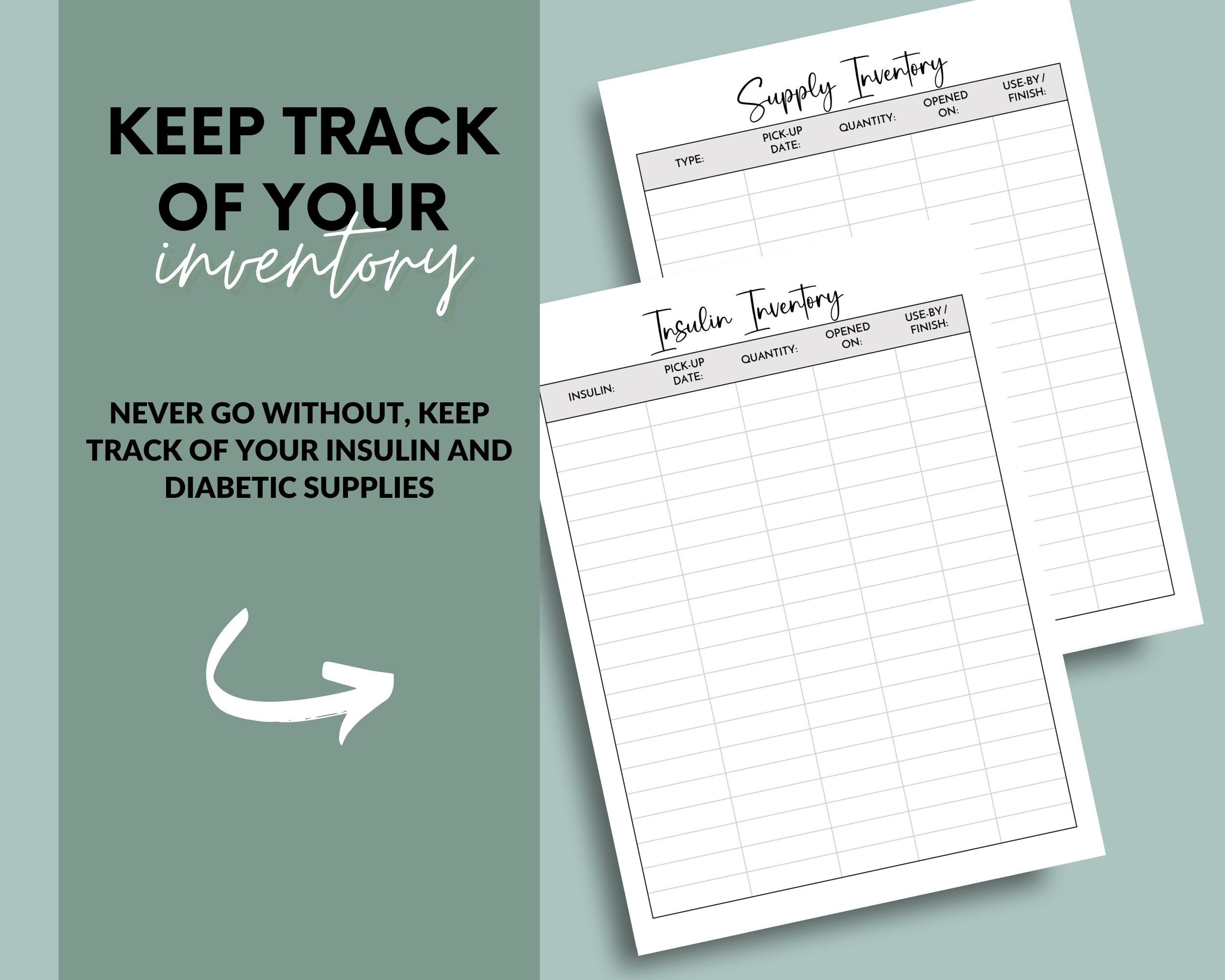 Printable Journal for Diabetics PDF - Blood Sugar Tracker - Daily Log ...
