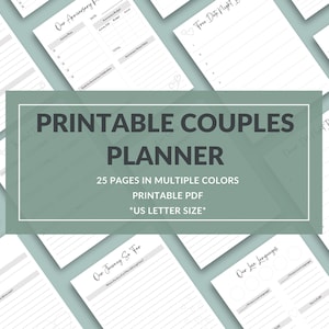 Couples Planner Printable PDF - Couple Goals, Date Night, Valentine's Day, Our Story, Our Life Together - Works Digitally - US Letter Size
