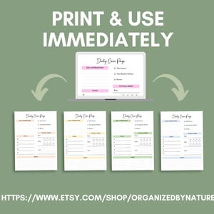 Paquete imprimible de autocuidado en PDF: registro del sueño, diario, cuidado diario, rutina de higiene, seguimiento del estado de ánimo, digital, tamaño carta (EE. UU.) imagen 8