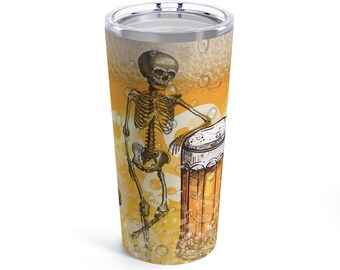 Tumbler 20 oz beer skeleton St. Patrick's drink cup hot cold gift everyday