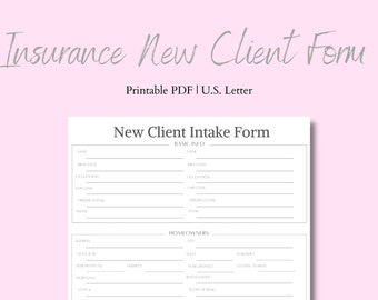 Insurance Broking Client Risk Questionnaire Life Insurance Agent Tools Printable Goal (Instant Download) - Etsy