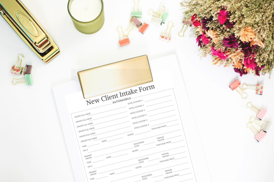 Insurance Intake Form Bundle: Customizable Client Forms (PDF Template ...