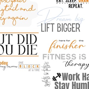 Fitness SVG Bundle 50+ Designs | Motivation Bundle | Workout Inspiration