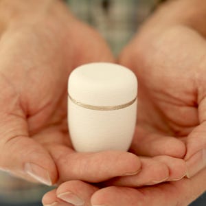 Mini urne | Urne pour usage domestique | Récipient à cendres / Cendres - Couleurs mates - Anneau en palladium véritable