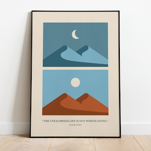 Socrates Quote Poster, Stoic Quote Poster, Stoic Virtues Wall Art, Stoic Wall Art, Daily Stoic, Stoic Print, Stoic Prints, Stoic Virtues