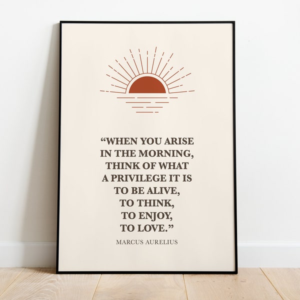 Marcus Aurelius Poster Print, Stoic Poster, Stoic Prints, Stoic Art, Stoicism Poster, Stoic Gifts, Philosophy Poster, Daily Stoic