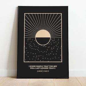 Albert Camus Wall Art, Camus Poster, Camus Quote, Nihilist Poster, Nihilist, Nihilist Art, Nihilist for Nothing, Nihilistic, Nihilism