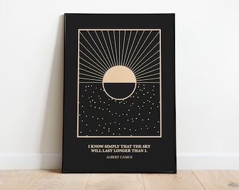 Albert Camus Quote Poster: Minimalist Nihilist Art (Digital Download)