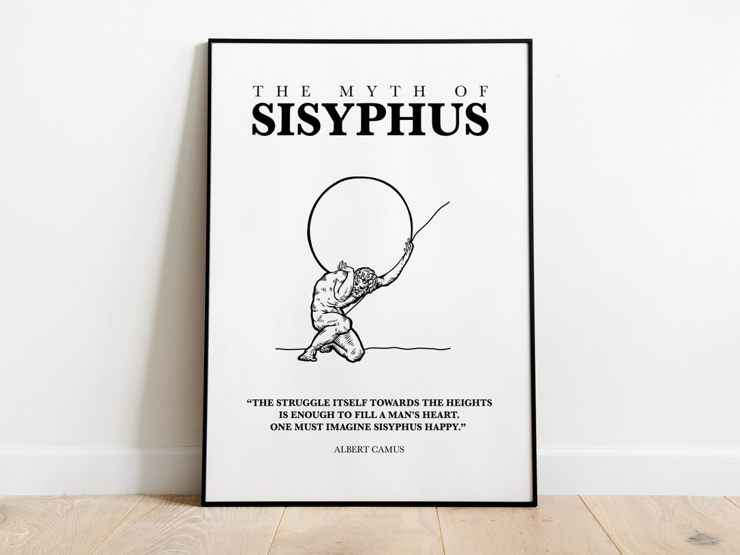 Sisyphus Poster, Sisyphus Wall Art, Sisyphus the Myth, Sisyphus Print
