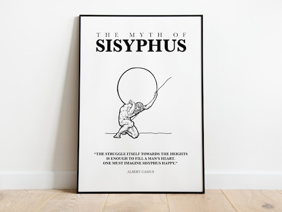 Sisyphus Myth Art Print: Existentialism Decor (digital Download