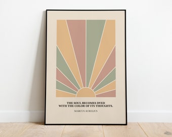 Marcus Aurelius Quote Poster: Stoic Virtues Wall Art (Digital Download)