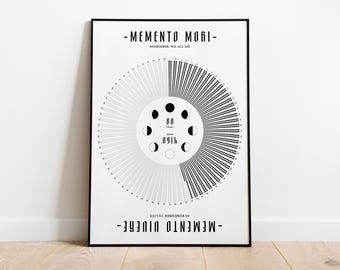 Memento Mori Life Kalender Druck – Stoisches Poster (digitaler Download)