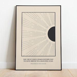 Friedrich Nietzsche, Nietzsche, Nietzsche Poster, Nietzsche Print, Existentialism, Existentialism Poster, Existential Art, Existential Dread