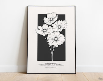Immanuel Kant Quote Print: Floral Philosophy Poster (Digital Download)
