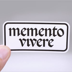Pegatinas estoicas, Memento Vivere, Memento Mori, Regalo estoico, Estoico diario, Arte estoico, Frase de filosofía, Regalo de filosofía