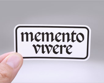 Memento Vivere-klistermärke: Stoisk filosofisk konst