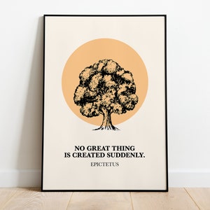 Epictetus Quote, Stoic Poster – Minimalistic Boho Design, Stoicism Wall Art, Instant Download Printable Art