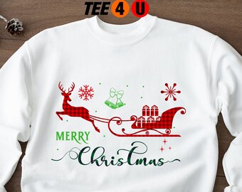 Women's Gnome Christmas Sweatshirt - Funny Holiday Graphic Pullover