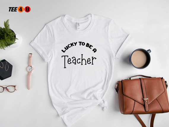 Gift For Teacher Personalized Lucky To Be A Teacher Shirt Primary Teacher Back To School Summer Shirt
