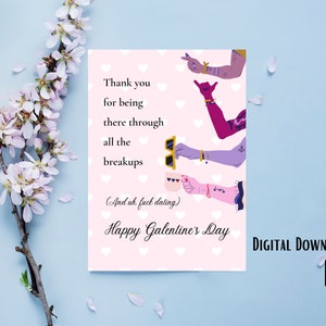 Galentine&#39;s Day Card | Funny Valentine&#39;s Day Card for Friend | Best Friend Gift