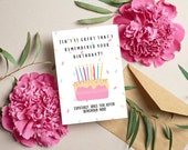 Funny and Rude Birthday Card | Mean Birthday Card for Sibling, Cousin, or Friend | Printable Birthday Card