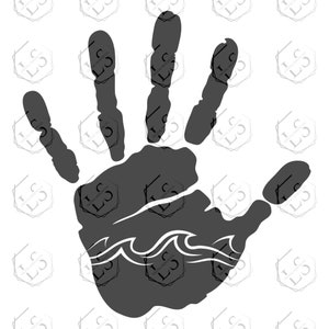 Wrangler Beach Hand Wave Mirror Decal SVG, Cut Files For Cricut & Silhouette Machines, 4x4 wrangler hand wave, beach waves, svg, jpg, png