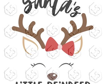 Santa's Little Reindeer SVG: Christmas T-Shirt Cut File (Digital Download)