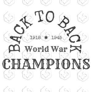 Patriotic America Back to Back World War Champions SVG Schnittdatei digital download, digitale Schnittdatei für Cricut und Silhouette