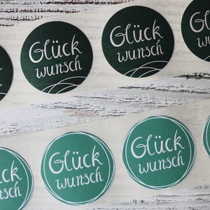 25 Sticker »Zum Geburtstag«, Schwarz rund 65 mm kaufen