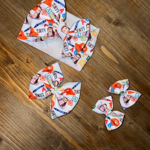 Ms.Rachel Headwrap, Nylon Headband, Piggies or Clip Bow