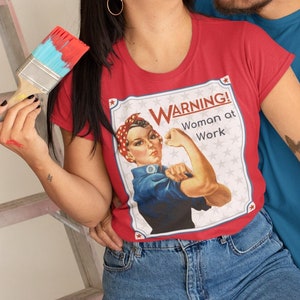 Vintage Rosie the Riveter T-Shirt Retro WWII We Can Do It Tshirt 1940&#39;s Female Empowerment T Shirt Girl Power Top Hard Working Woman Wear