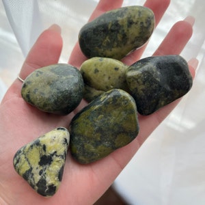 XL Nephrite Jade tumbles | tumbled green jade | xl crystal tumbles