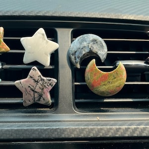 Crystal Car Vent clips | crystal car clips | crystal moon car clip | crystal star moon clip | crystal accessories