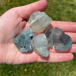 Raw Green Fluorite | 1”-2” rough fluorite pieces | natural green fluorite crystals unpolished | nature meditation stones