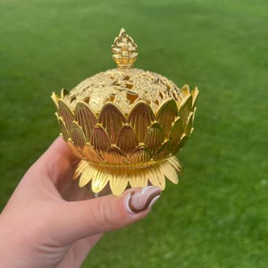 Golden Incense holder | cute incense burners | incense holders |  metal incense holder l witchy gifts | zen gifts