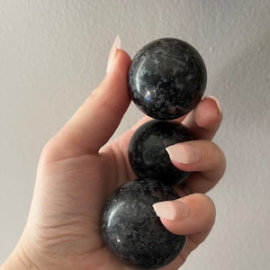 RANDOM Indigo Gabbro sphere | mystic Merlinite | indigo gabbro crystal | black purple crystals | crystal spheres