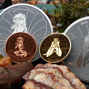 It&#39;s always hotter... with an Otter 1.5inch Challenge coin &quot;Pearl&quot; get some head/tail/I.Y.W.T.